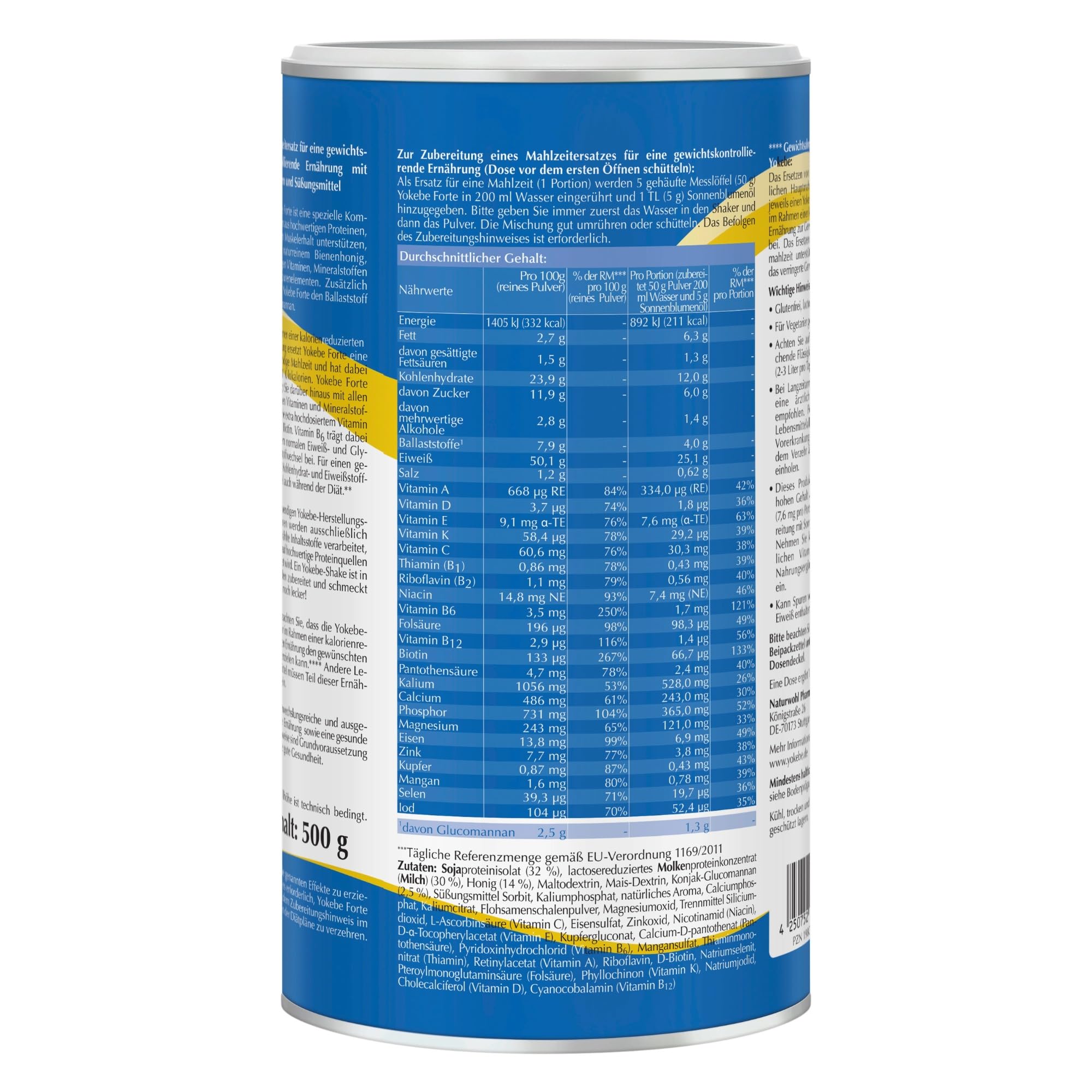 yokebe-forte-di-tshake-500-g-low-carb-mit-glucomannan-honig image 8