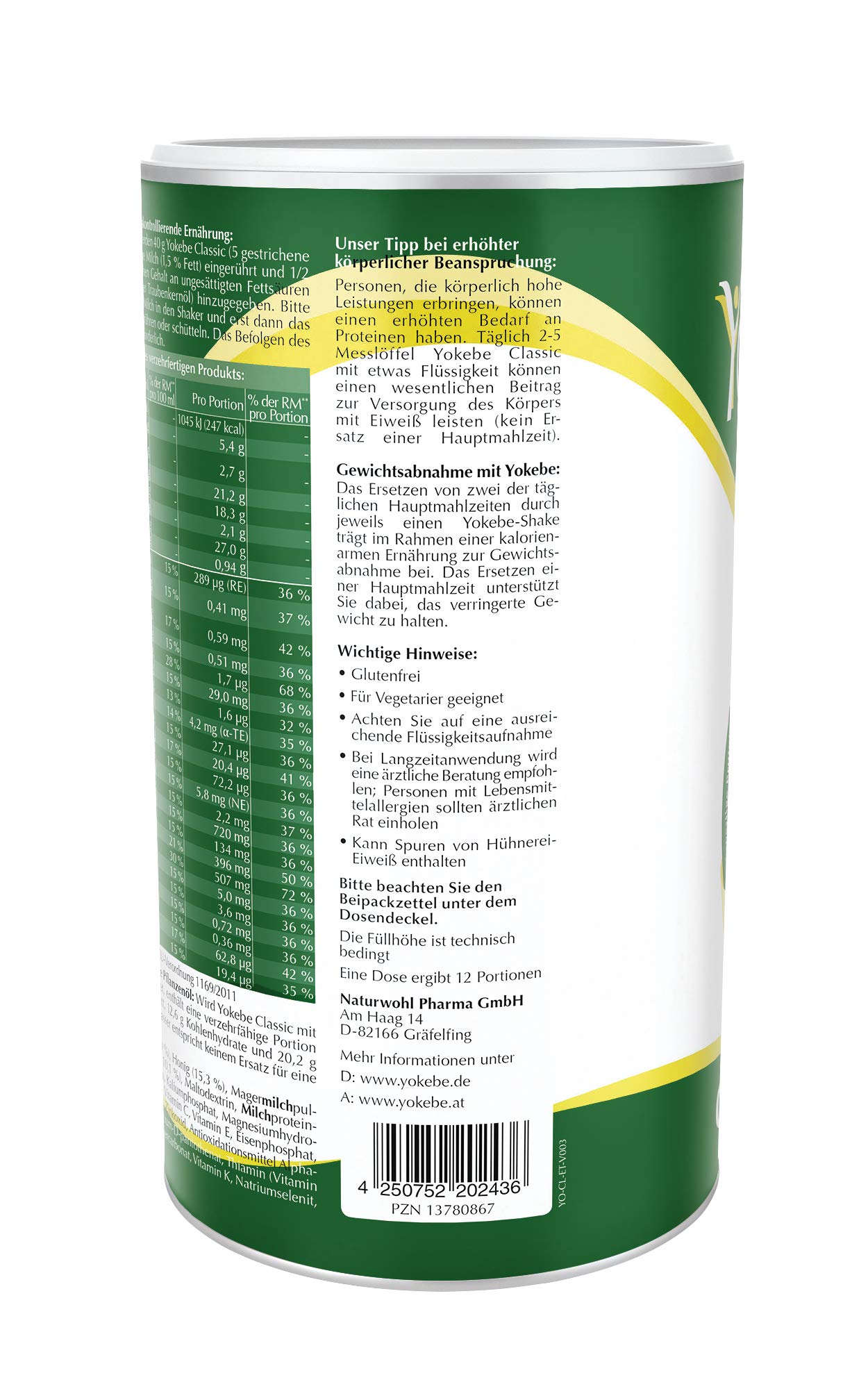 yokebe-classic-aktivkost-di-tshake-480g-12-portionen image 3