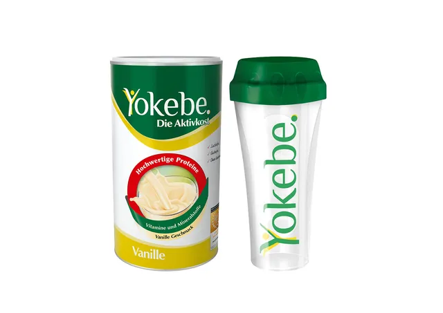 yokebe-vanille-starterpaket-di-tshake-500-g-shaker-12-portionen image 1